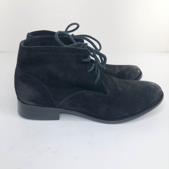 Frye Carly Chukka Black Leather Boots Women's,